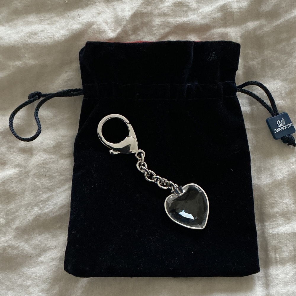 Swarovski: Crystal heart bag charm